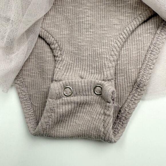 Zara Ribbed Tulle Skirted Bodysuit Dress - Picture 3 of 6